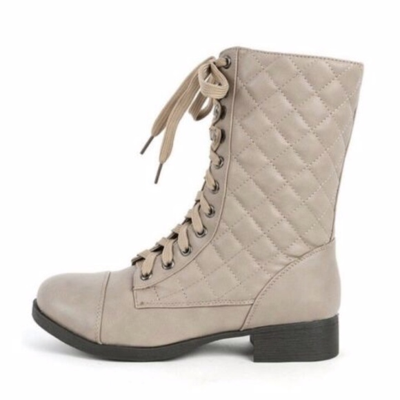 Bamboo Fighter-16 Quilted Combat Boots - Picture 5 of 7